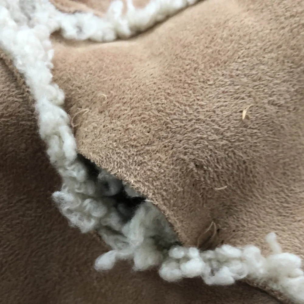 Faux shearling great coat XL from Tasha Polizzi. Light tan with cream interior - Picture 13 of 14